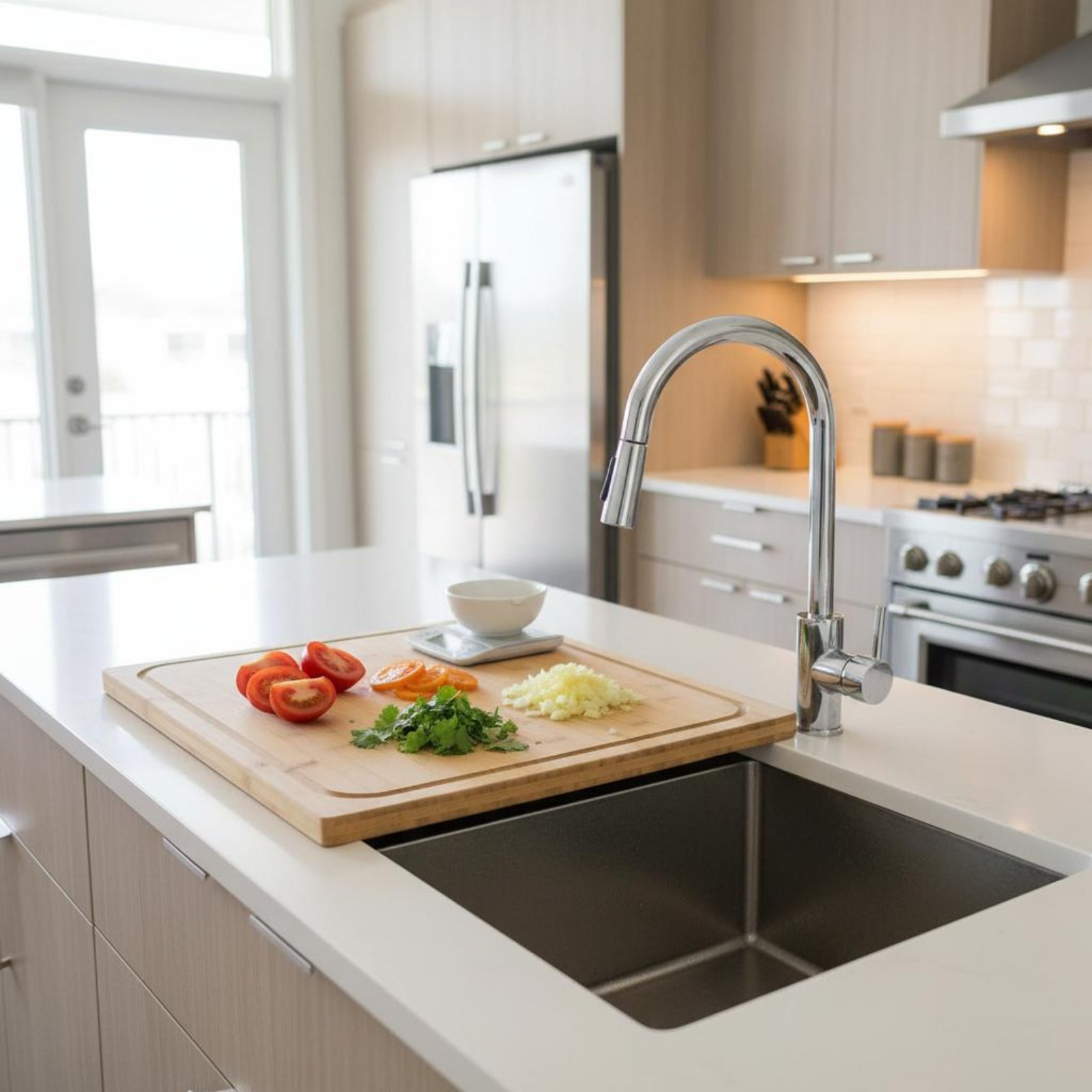 Over the Sink Cutting Board Mu - огляд і ціна Home Cooking Usa